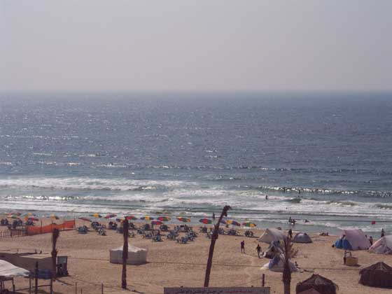 Playa en Gaza